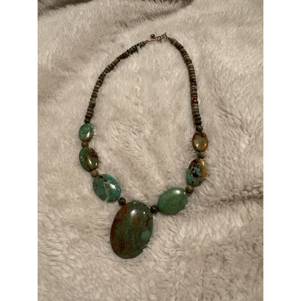 Vintage Jay King Turquoise pendant‎ necklace DTR 925 sterling silver
